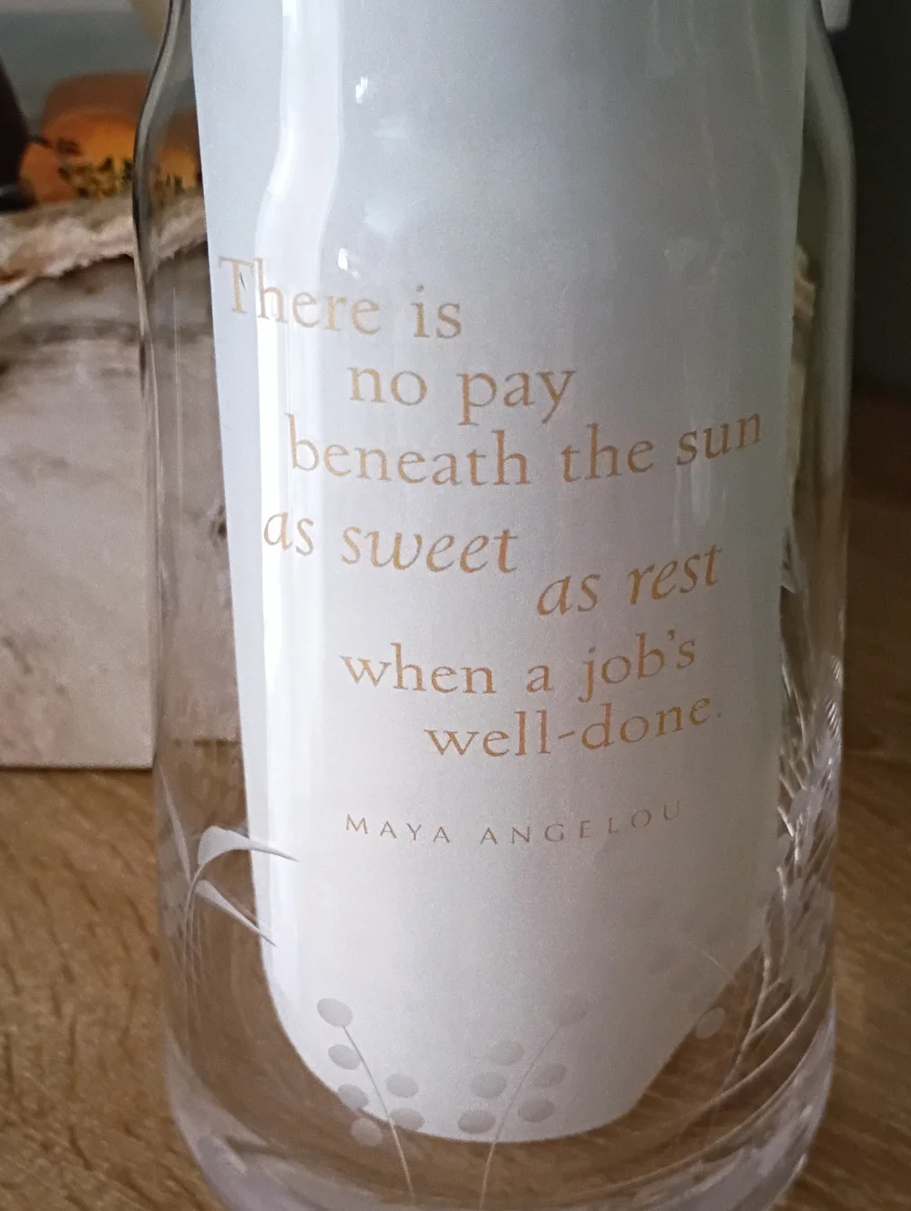 Hallmark Maya Angelou Poet Poem Water Carafe And Tumbler Etched 2003